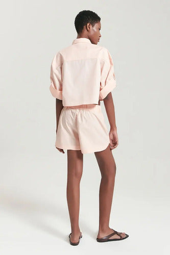 Short Con Elastico Acerola Mujer Maria Cher Algodón Durazno
