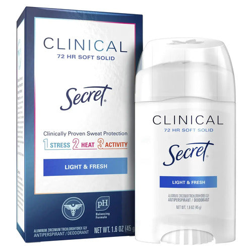 Antitranspirante En Barra Secret Clinical Strength Light &
