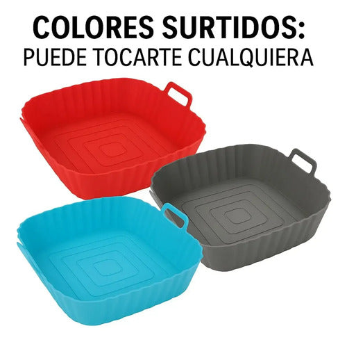 Molde Bandeja Silicona Cuadrada Freidora Aire Air Fryer 5-7l · 20560 · foto 02