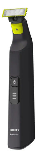 Afeitadora Philips Oneblade Pro Qp6532/10 - Peine Ajustable Con 12 Longitudes, 90 Min De Uso Continuo Y 100% A De Agua - No Irrita Negro