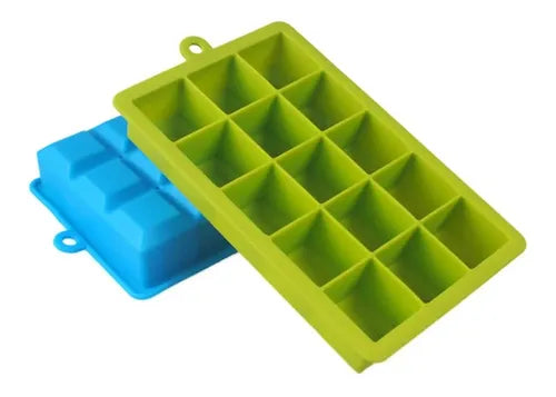 Cubetera Silicona Hielo Cuadrado Molde A Negro