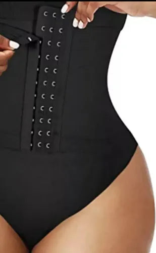 Body Reductor Doble Faja Busto Colombia Marron Claro M/l