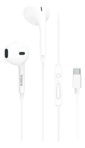 Auriculares Soul S389 Tipo C Manos Libres Micrófono Vol B Blanco