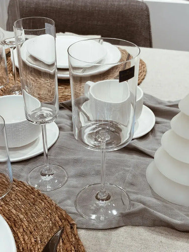 Set X 6 Copas De Vino Anita Elegante Cristal De Bohemia