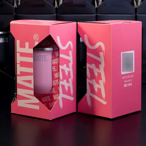 Mate Steel Matte Rosa Liso