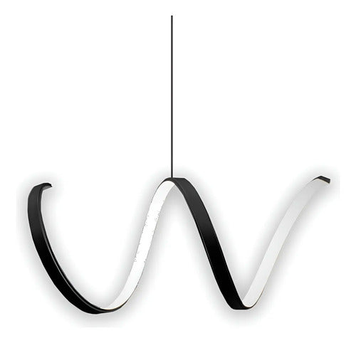 Lámpara Colgante Led Rulo Loop 35w Enertech Deco Moderna