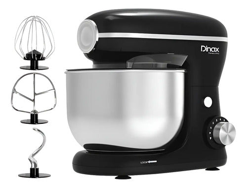 Batidora Planetaria Bowl 5 Litros 8 Velocidades De Pie 1300w Color Negro Frecuencia 50hz-60hz