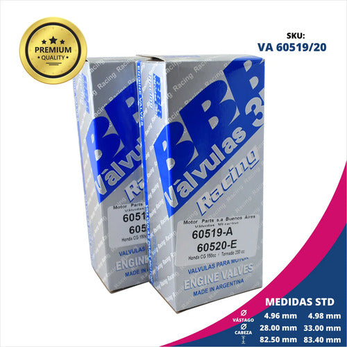 Valvula 3b Racing Honda Twister / Tornado 250 Adm 33 -esc 28