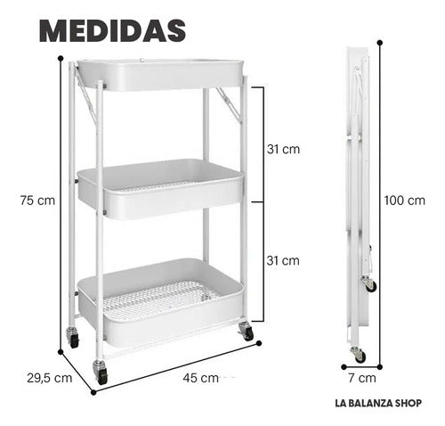 Carro Auxiliar Lbs Plegable Blanco