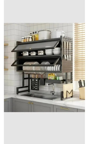 Escurridor Secador de Platos y Cubiertos 2 Niveles Negro · 8664 · foto 04