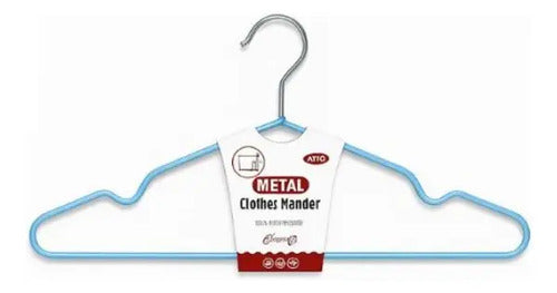 Perchas Antideslizantes De Metal Para Ropa Verde Agua