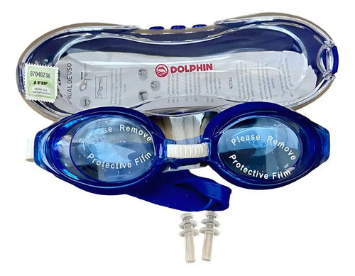 Kit de Natación Dolphin Antiparras Gorro y Tapones Tiburón Azul · 16944 · foto 04