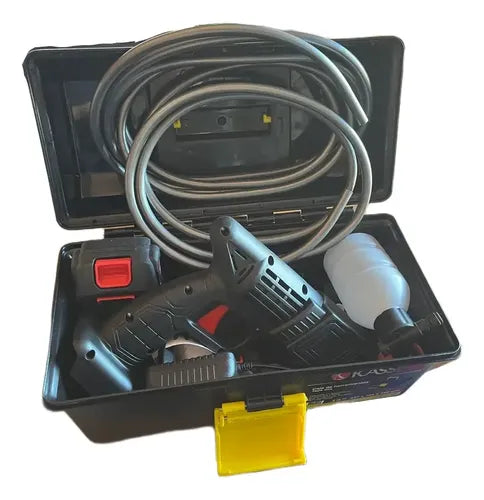 Hidrolavadora Inalambrica Portatil Con 2 Baterias Negro Negro 50 Hz / 60 Hz