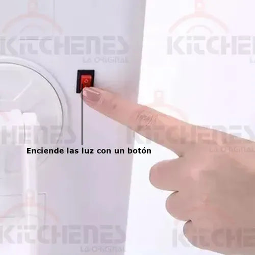 Espejo De Belleza Tocador Plegable De Tres Caras Con Luz Led Blanco