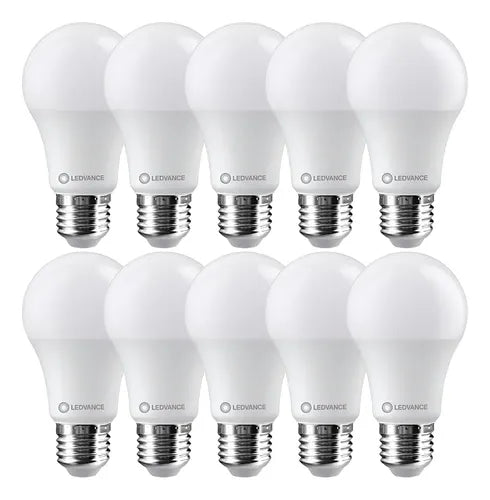 Pack X10 Lámpara Led Ledvance 5w Luz Calida E27 Blanco Cálido