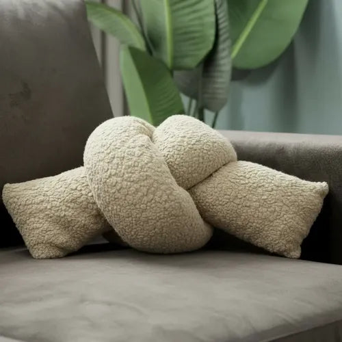 Almohadón Nudo Largo Beige 1u Beige Liso