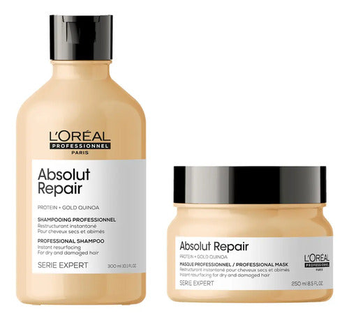 Kit L´oréal Absolut Repair Shampoo + Máscara De Reparação