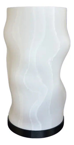 Lampara Velador Dekia Morpho Negro/blanco Negro Blanco
