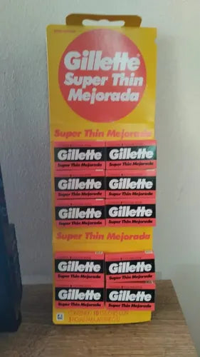 Hojas De Afeitar Gillette Super Thin 1 Caja X 5 Unidades
