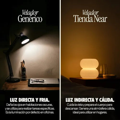 Velador Moderno Nórdico LED Impresión 3D Gota Blanco · 15286 · foto 04