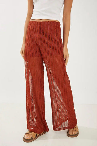Pantalon Crochet Rimmel Terracota M