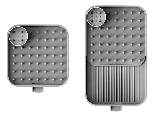 Escurridor De Platos Expandible Drenaje Rajado Gris