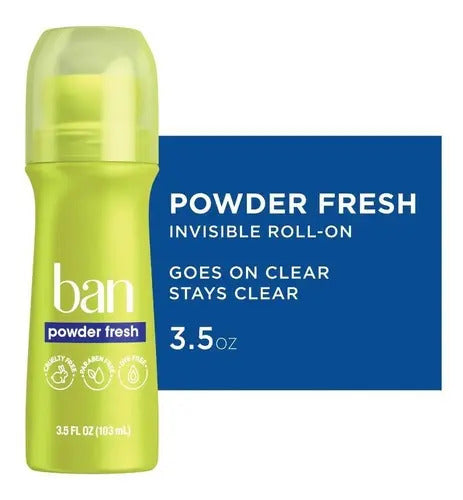 Antitranspirante Roll On Ban Powder 103ml Protege Piel Sensible