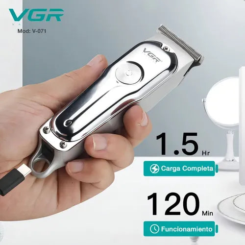 Cortadora De Pelo Salon Trimmer V-071 Plateada