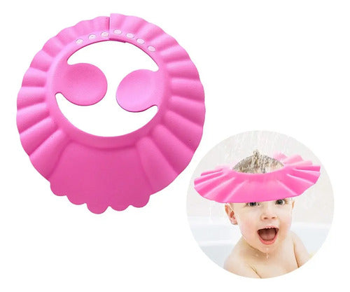 Gorro de Ducha Corona Protege Ojos Gadnic para Bebés y Niños Rosa · 16552 · foto 01
