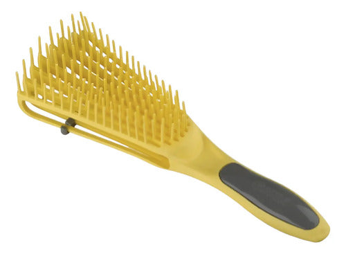Dompel Cepillo Caracol Rulos Ondas Desenredante Anti Frizz Color Amarillo