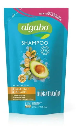 Caja X12 Repuesto Shampoo Palta Y Argan 300ml Algabo