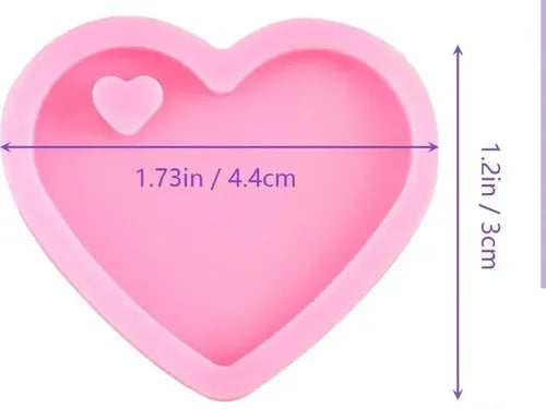 Molde Silicona Corazón 4cm Amor