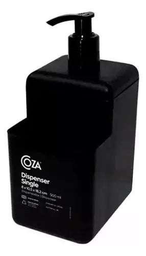 Dispenser Detergente Organizador Porta Esponja Cocina Coza Color Negro