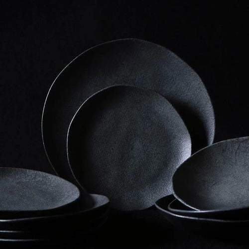 Plato De Postre Geo 19 Cm - Porto Brasil Negro Liso