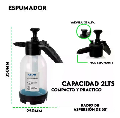 Pulverizador Rociador Generador de Espuma 2 Lts Wolfer Gris · 18882 · foto 03