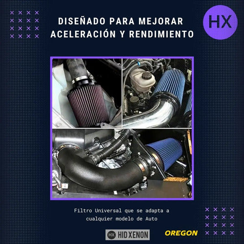 Filtro De Aire Bi-conico Grande Para Competición Oregon Auto