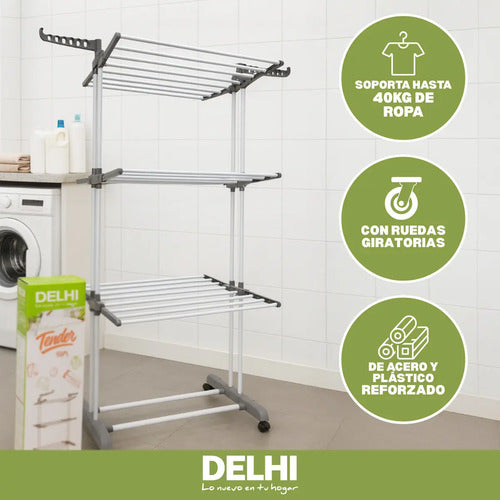 Tender Delhi Dl-700 De Pie Color Gris De 65cm X 75cm X 1.7m