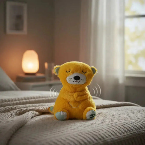 Peluche de Apego Nutria con Luz Sonido y Respiración Bebé Amarillo 25cm · 16777 · foto 02