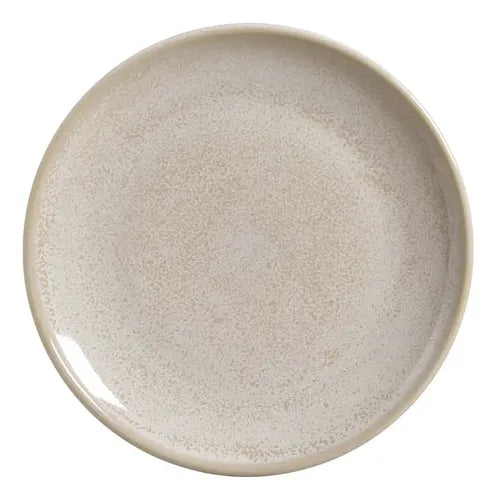 Platos Playos Gres Crema Pack X6 Porto Brasil Cerámica Liso