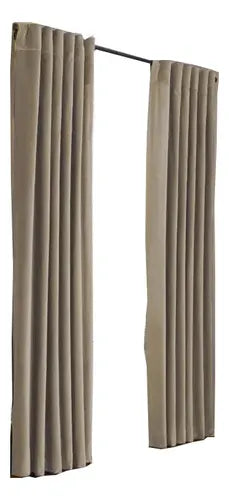 Juego De Cortinas Blackout Textil Presil Beige