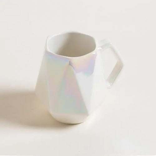 Taza Porcelana Perlada En Tu Casa Diseño Mini Diamante 360ml