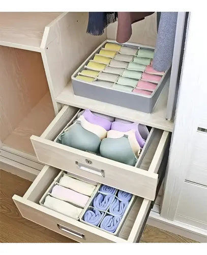 Set De 4 Organizadores De Placard Beige