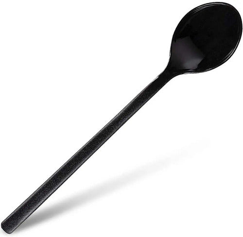 Mini Cuchara Finger Food 10,5 Cm Negro Pack X 50 Unidades