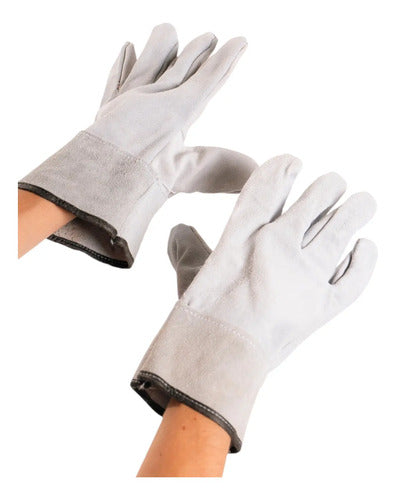 Guantes Cuero Descarne Trabajo Puño Cort