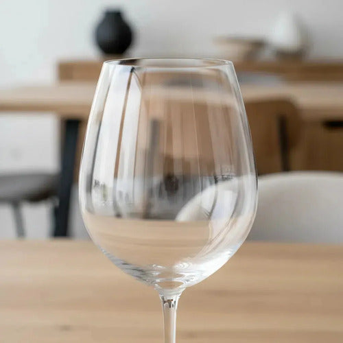 Set X 6 Copa Cristal Agua Vino Bohemia Sarah Titanium 520 Ml Color Transparente