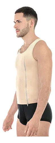 Faja Musculosa Camiseta Hombre Cierre Body Control 2202 Nude