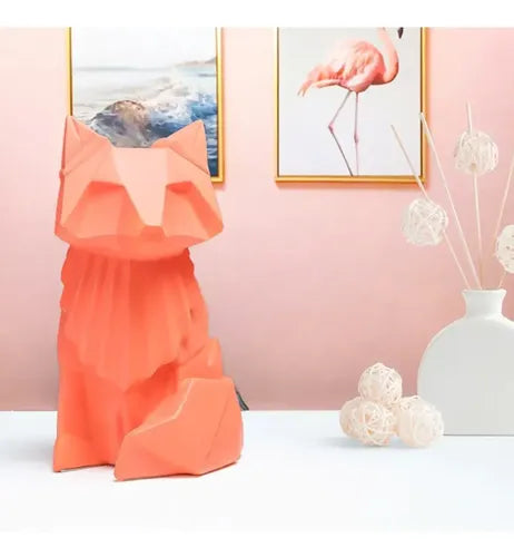 Lámpara Velador Infantil Luminodek Origami Zorro Usb Naranja Naranja