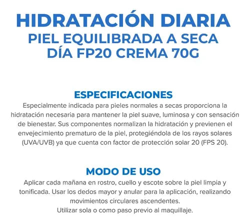 Crema Facial Dermaglós Hidratación de Día FPS 20 70 g · 2075 · foto 11