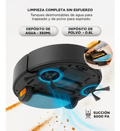 Aspiradora Robot Gadnic 3 en 1 Control App Voz 4 Modos Senso Negro · 20222 · foto 03