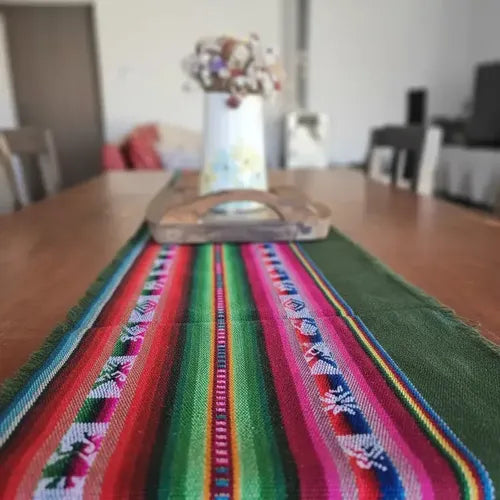 Camino Mesa Norteña Deco Estrella Verde 1u Oscuro